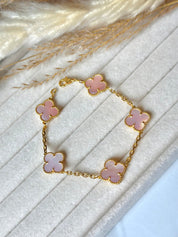 Pulsera Van Cleef Alhambra vintage 5 Tréboles Rosa
