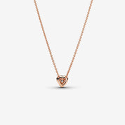 Collar Brillante Corazón Rose Gold