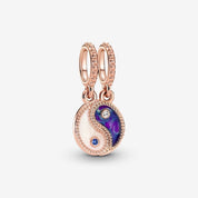 Charm colgante brillante y divisible de Yin y Yang