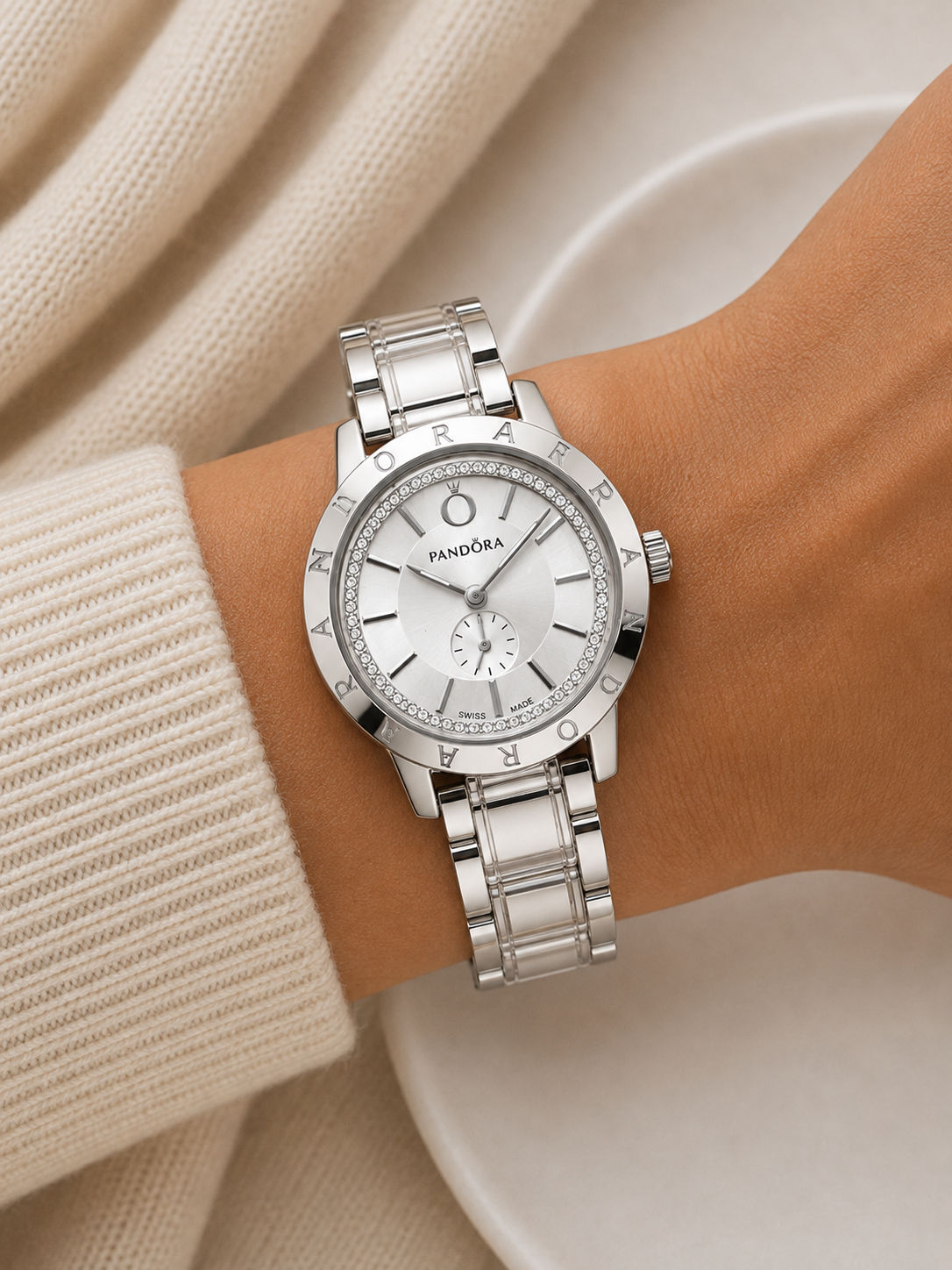 Reloj Pandora Plateado Completo