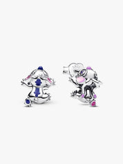 Pendientes Stitch y Angel en Plata 925 con Detalles de Color