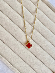 Collar Van Cleef Alhambra Vintage 1 Trébol Rojo