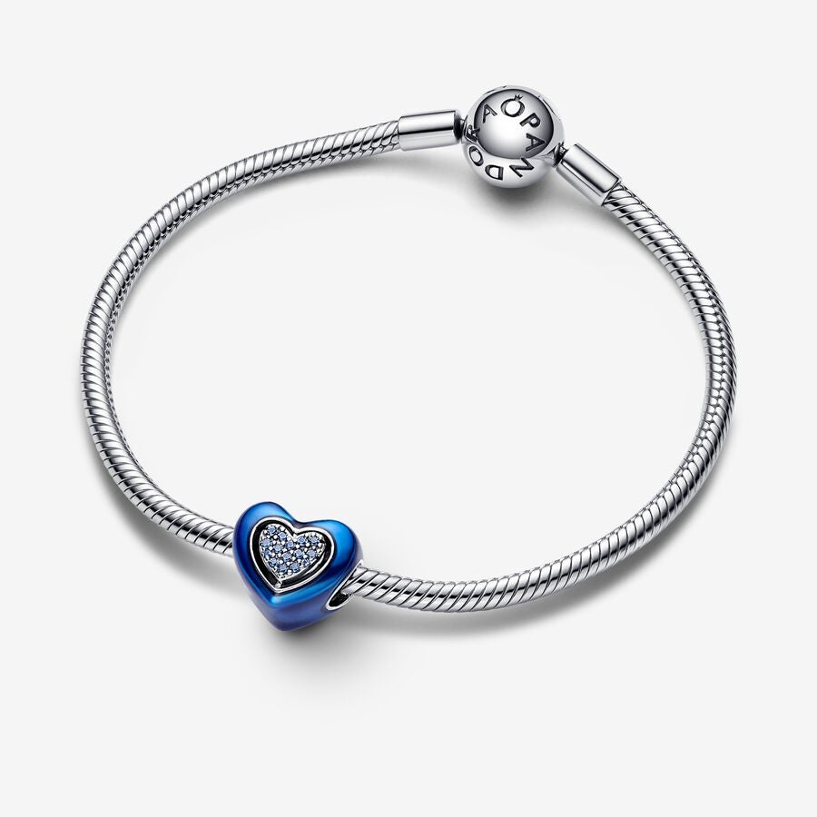 Charm Corazon Azul Giratorio