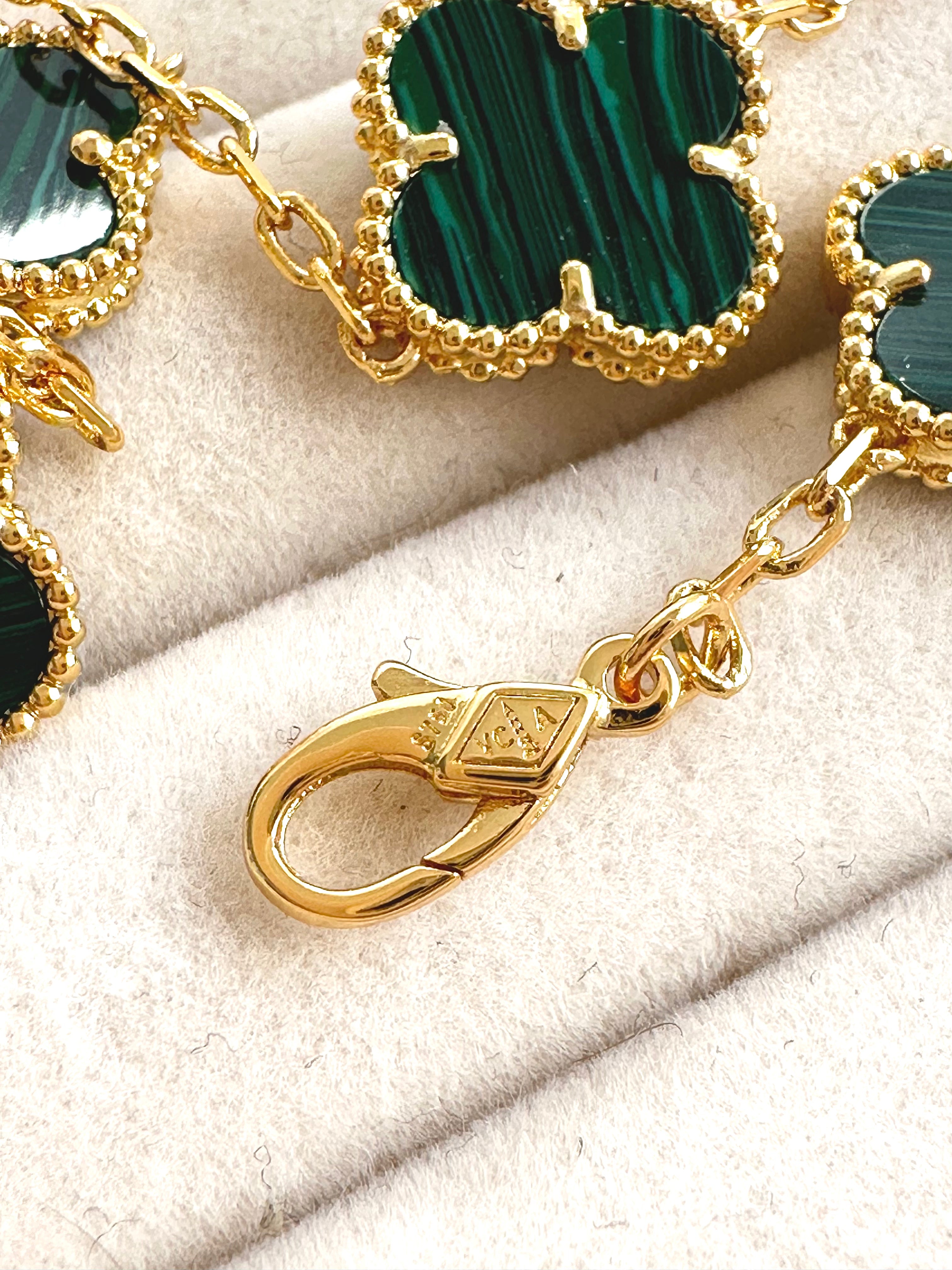 Collar Alhambra vintage 10 Tréboles Verdes