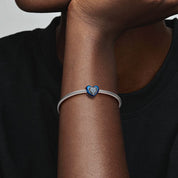 Charm Corazon Azul Giratorio