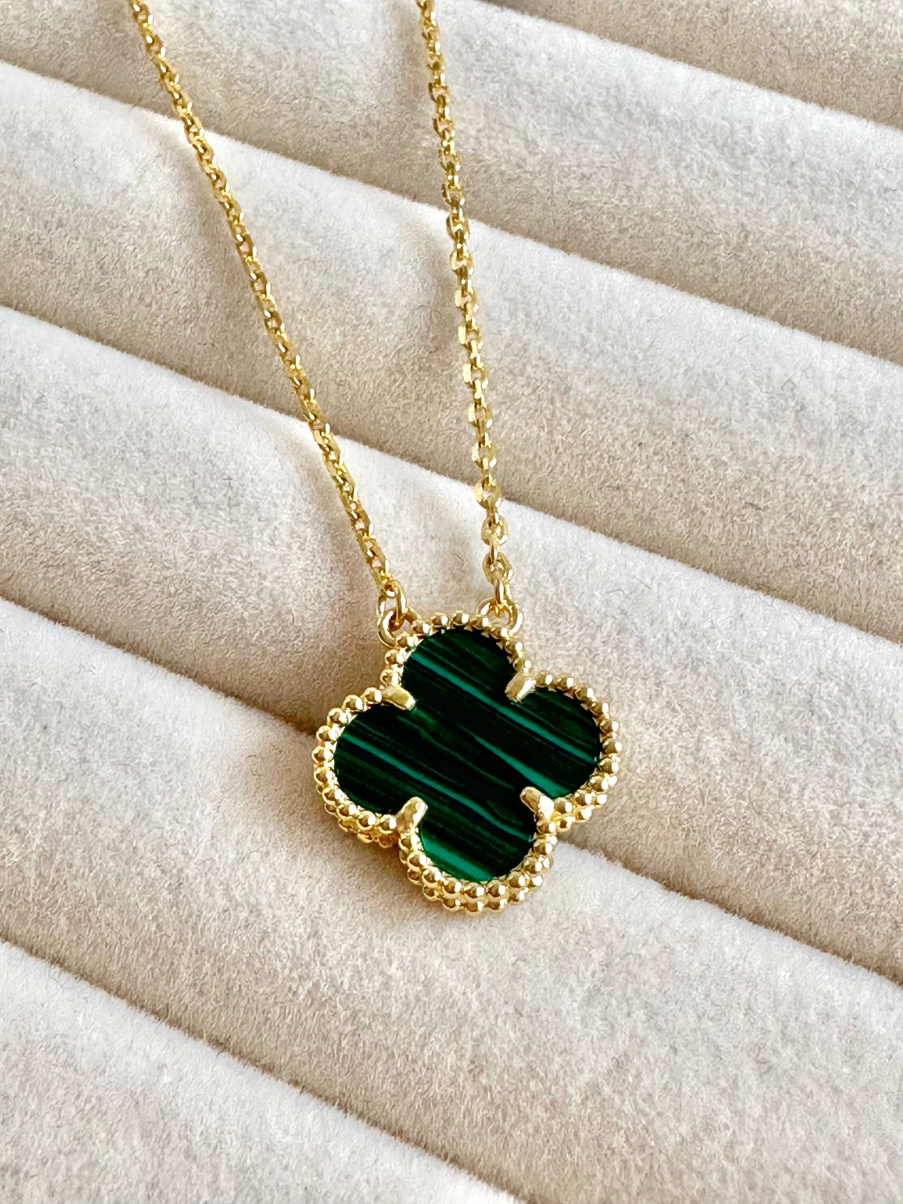 Collar Van Cleef Alhambra Vintage 1 Trebol Verde