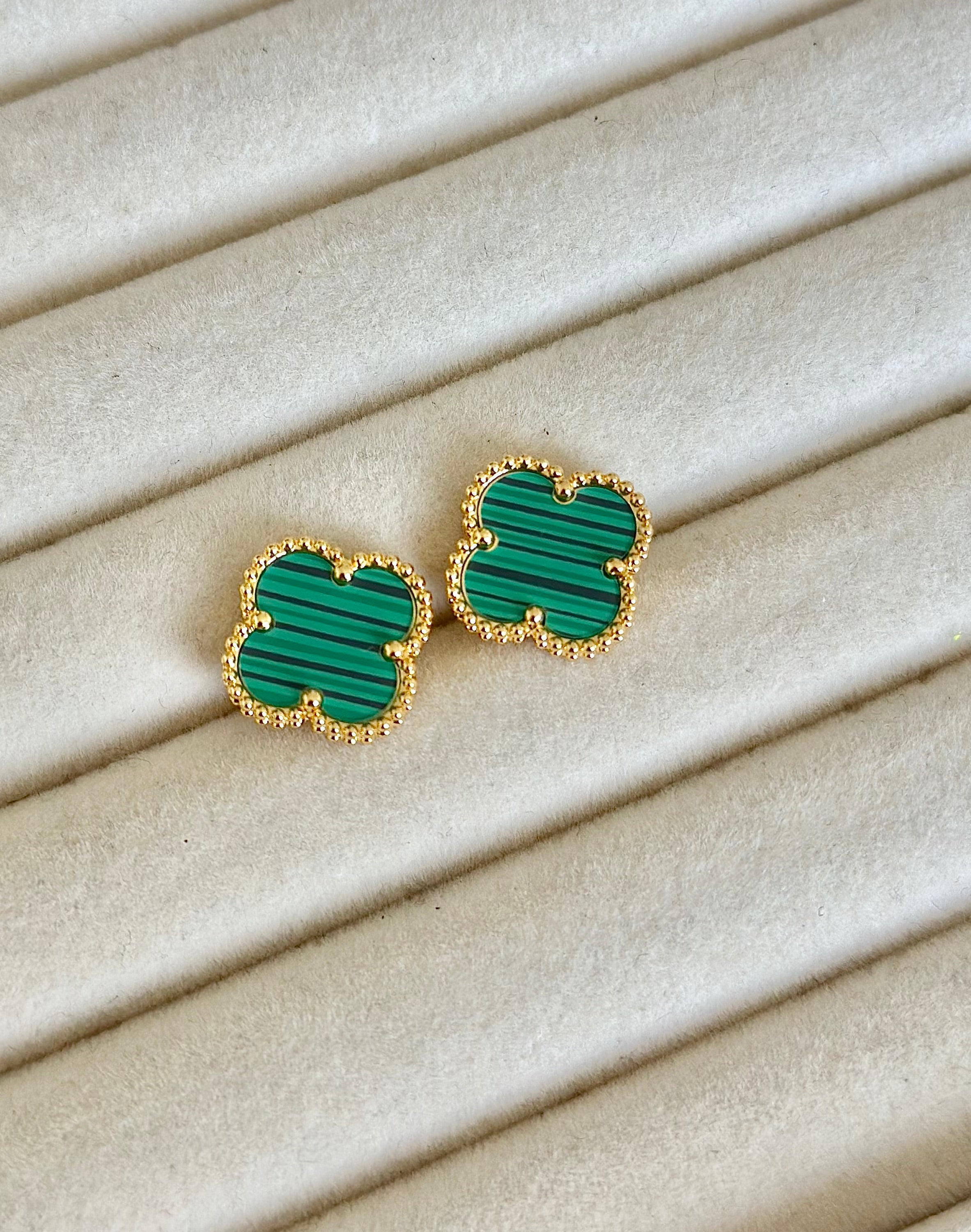 Pendientes trébol Alhambra Vintage Verde