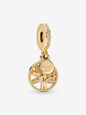 Charm Dorado Colgante Árbol Genealógico