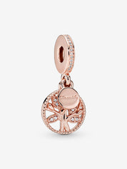 Charm Rose Gold Colgante Arbol Familiar