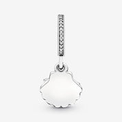 Charm colgante en plata de ley Estrella de Mar Tropical y Concha