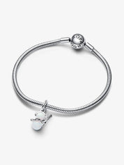 Charm Colgante Muñeco de Nieve Opalescente