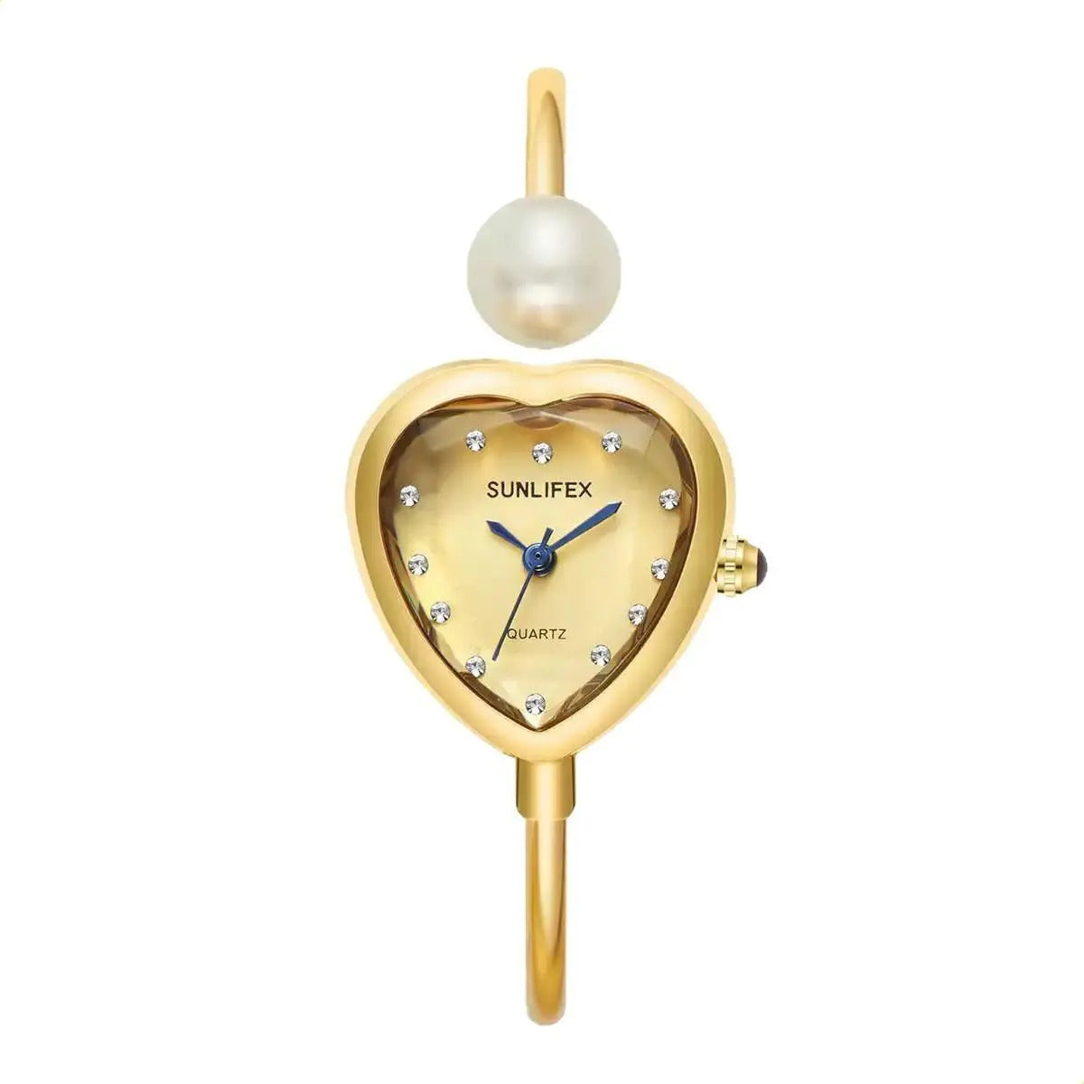 Reloj Corazón SUNLIFEX Rígido Cara Dorada