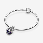 Charm colgante en plata de ley Globo Terraqueo Giratorio
