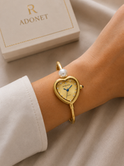 Reloj Corazón SUNLIFEX Rígido Cara Dorada