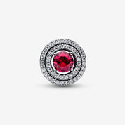 Charm Redondo Nivelado Brillante Rojo