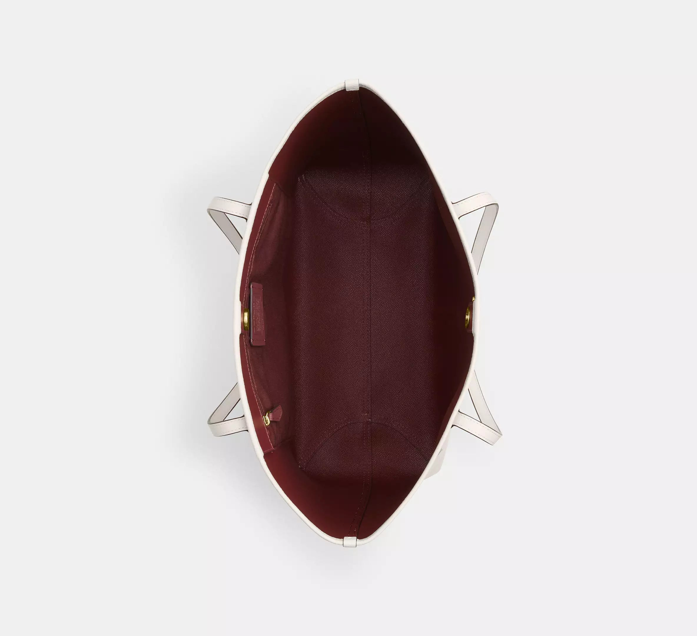 Coach City Tote – Chalk Signature Canvas con Interior Vino