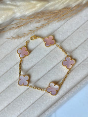 Pulsera Van Cleef Alhambra vintage 5 Tréboles Rosa