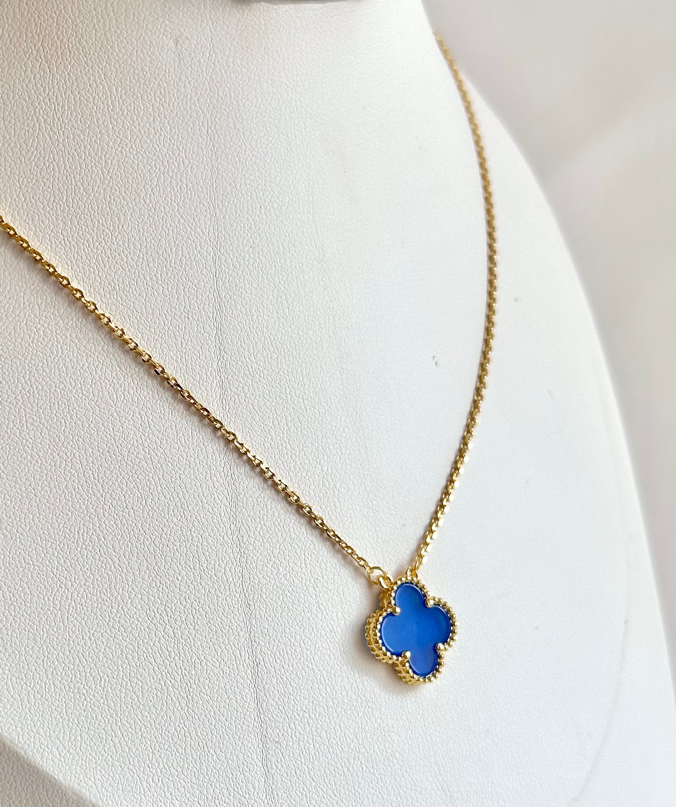 Collar Alhambra Vintage 1 Trébol Azul