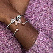 Charm Colgante Corazón Infinito Brillante Rose Gold