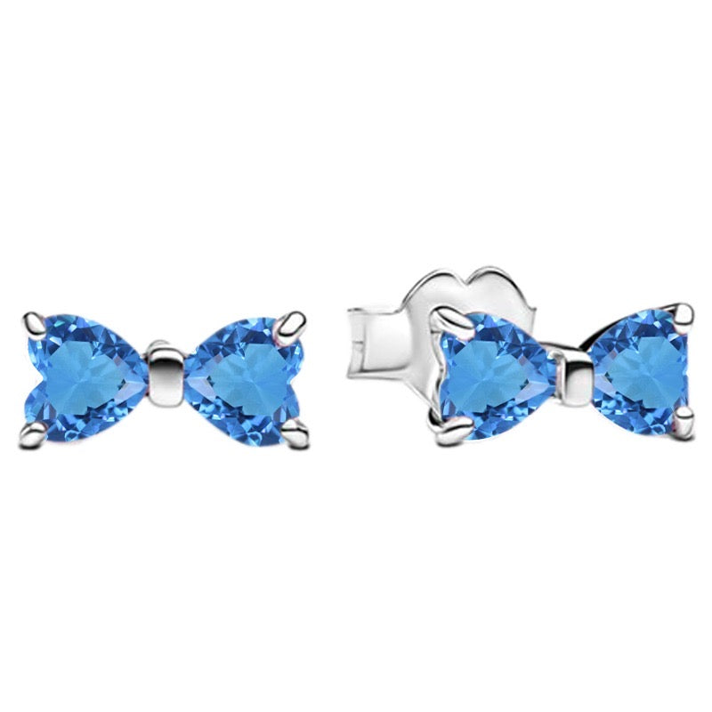 Pendientes Lazo Azul Celeste