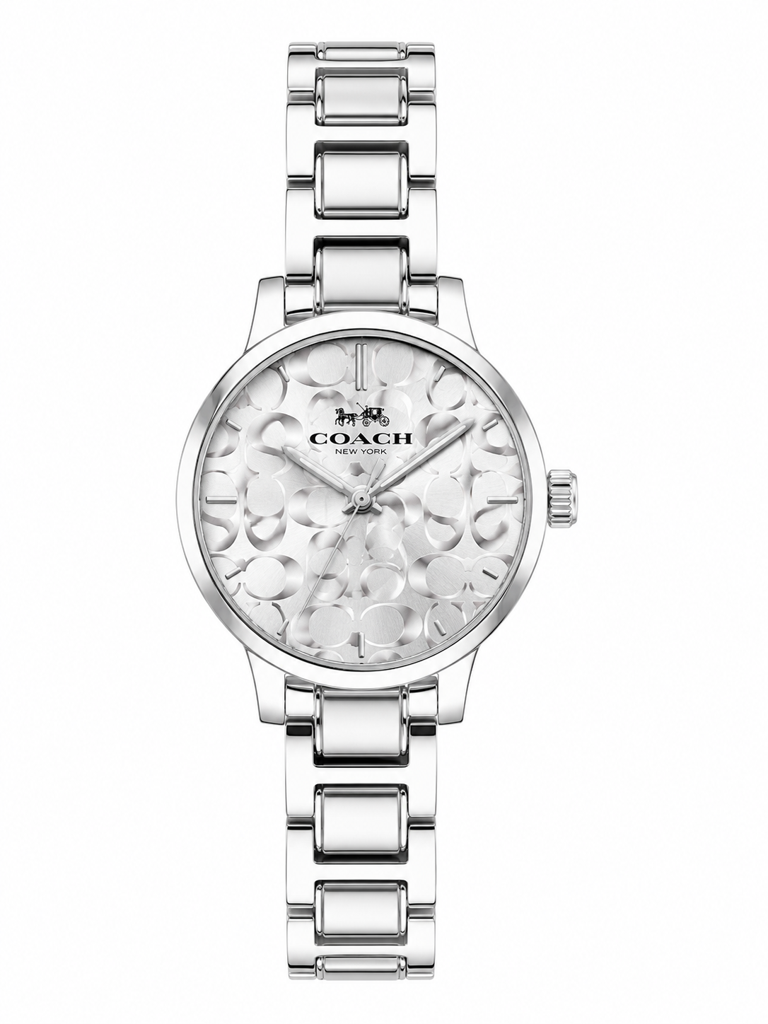 Reloj Coach C Plateado Completo