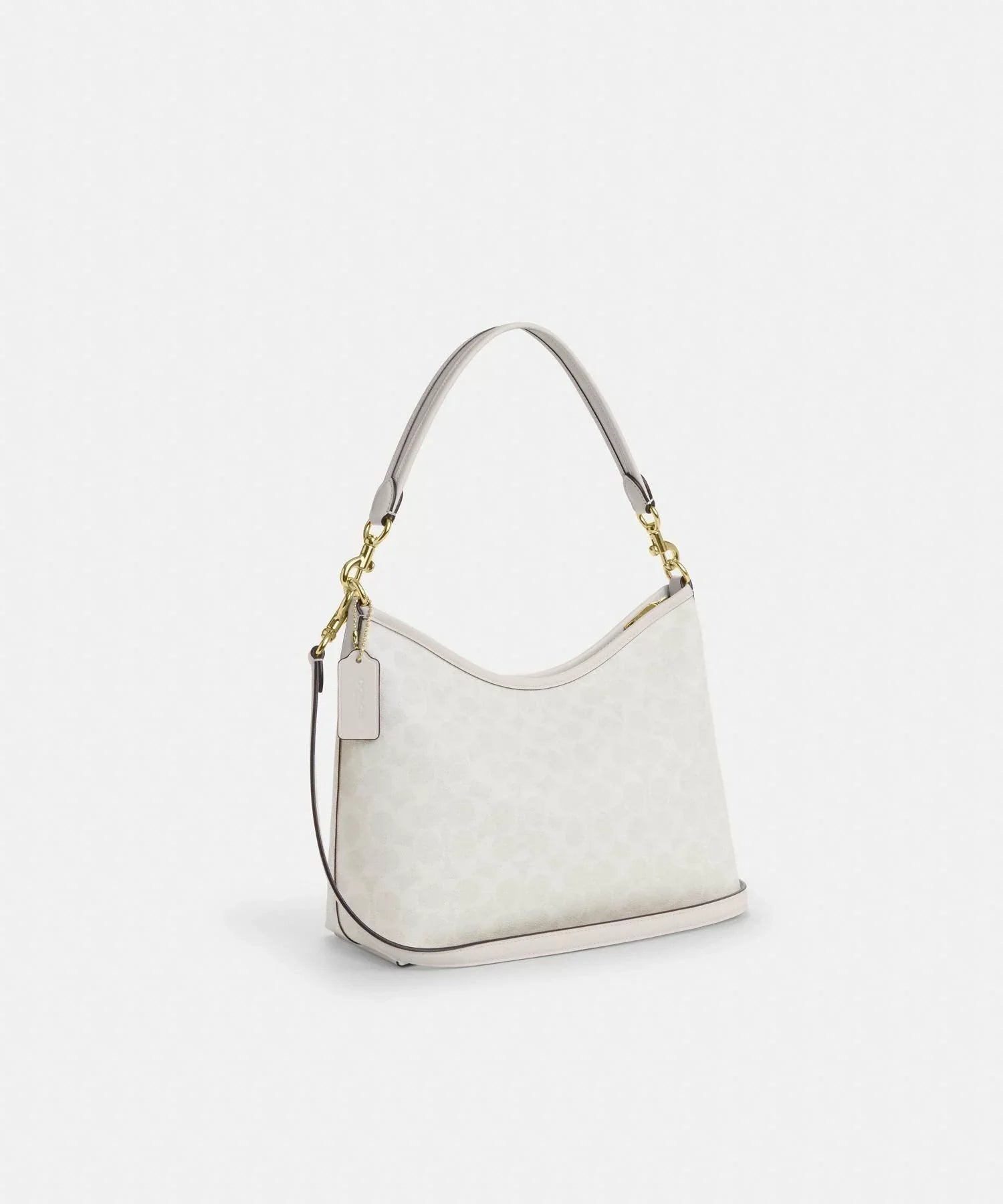Coach Laurel Shoulder Bag Signature Canvas Blanco Hueso