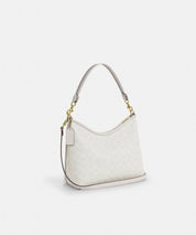 Coach Laurel Shoulder Bag Signature Canvas Blanco Hueso