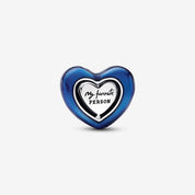 Charm Corazon Azul Giratorio