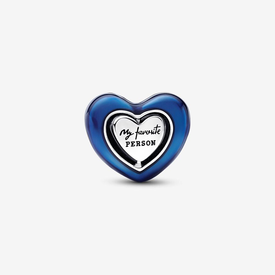Charm Corazon Azul Giratorio