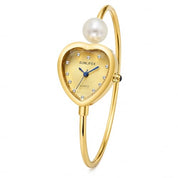 Reloj Corazón SUNLIFEX Rígido Cara Dorada