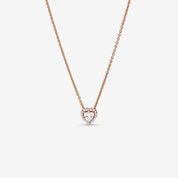 Collar Brillante Corazón Rose Gold