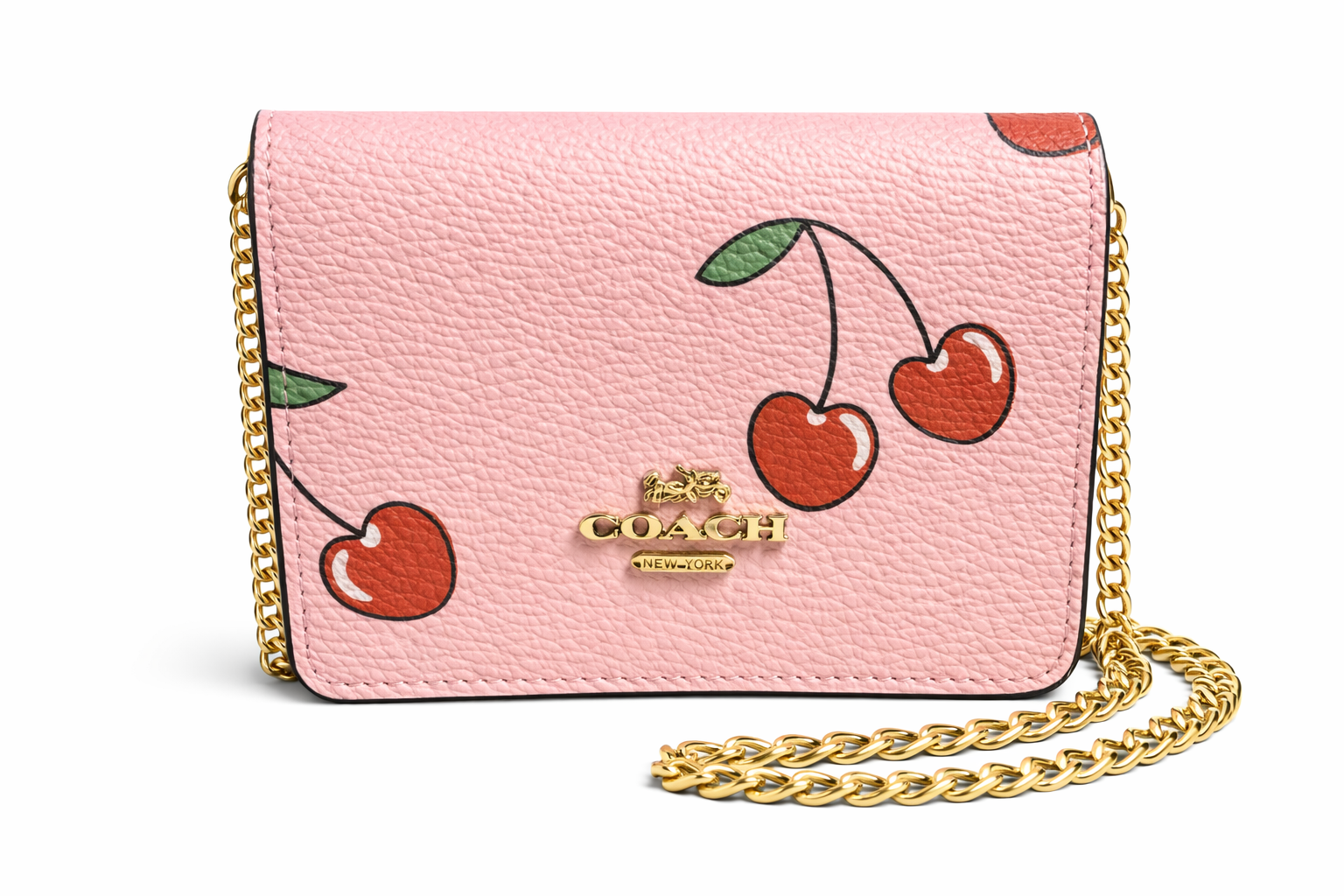 Coach Mini Skinny Cherry Rosada y Roja