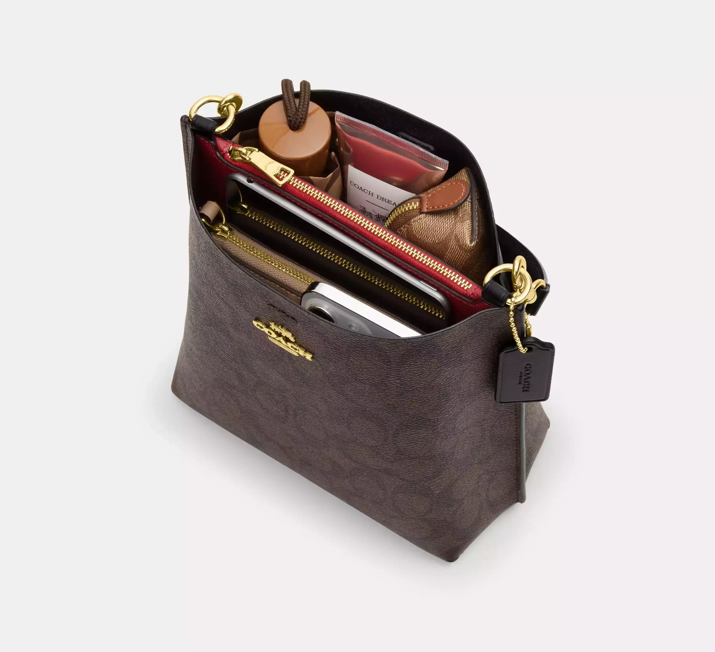 Coach Bucket Mollie Marrón