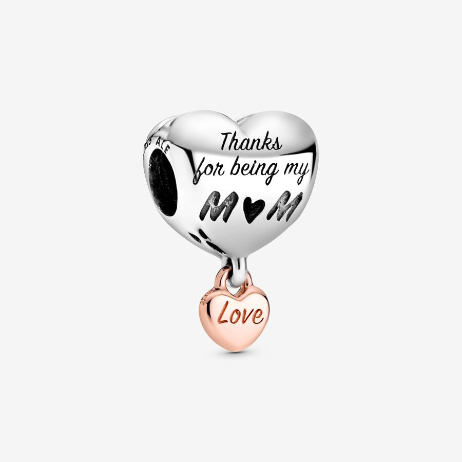 Charm Separador de Corazón "Te amo madre"