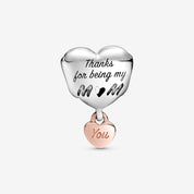 Charm Separador de Corazón "Te amo madre"