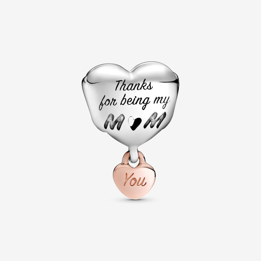 Charm Separador de Corazón "Te amo madre"
