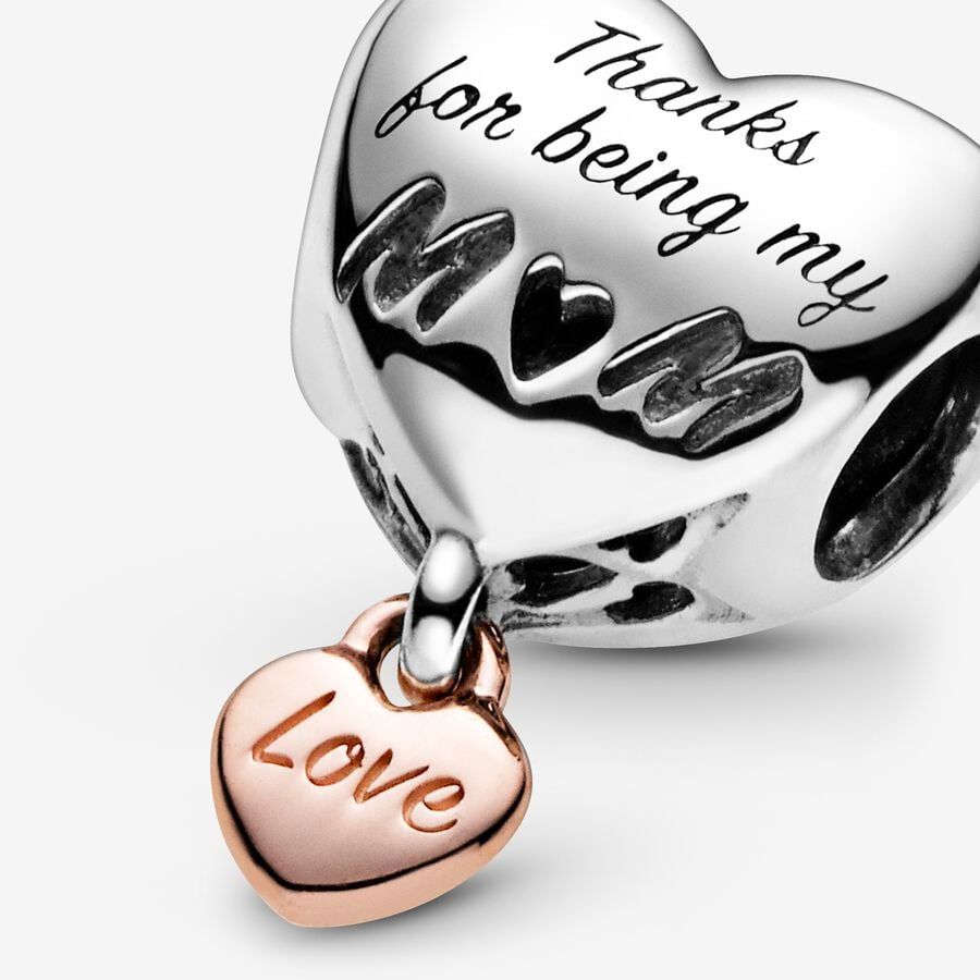 Charm Separador de Corazón "Te amo madre"