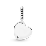 Charm Colgante Dos Tonos Corazón de Arbol Genealógico Familiar