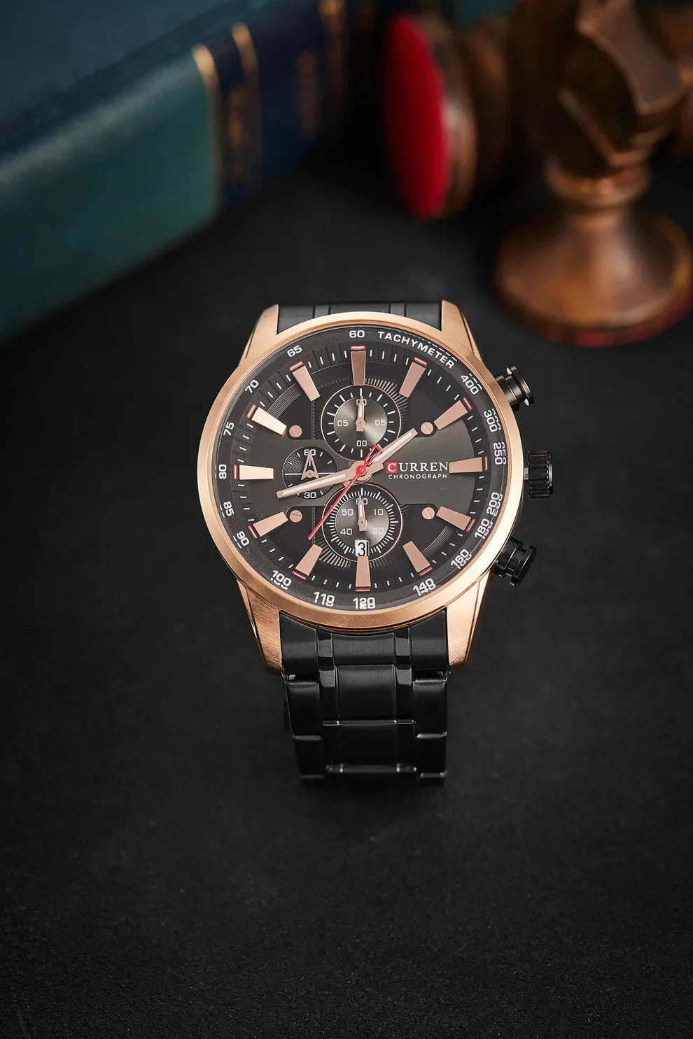 Reloj Negro y Rose Gold Curren 8351