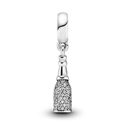 Charm Colgante Botella de Vino Burbujeante