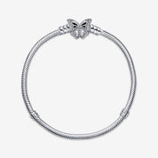 Pulsera Pandora Moments Cadena de Serpiente Cierre Mariposa