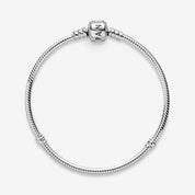 Pulsera de plata de ley y cierre clasica