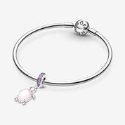 Charm Colgante Tortuga Marina Cristal de Murano Rosa