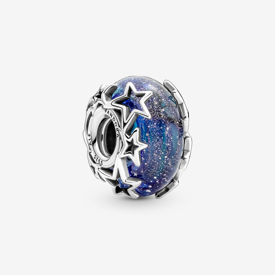 Charm de Cristal de Murano Galaxia y Estrellas