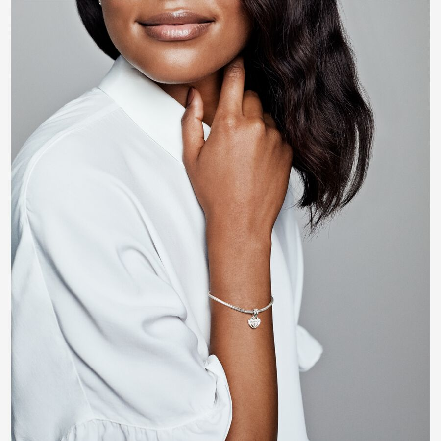 Charm Colgante Doble Corazón Dividido Madre e Hija