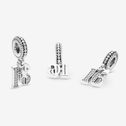 Charm colgante en plata de ley 16 Años de Amor