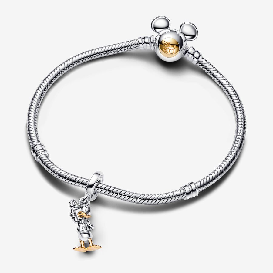 Charm Colgante Pato Donald 100 Aniversario de Disney con Diamante sintético