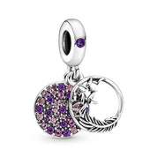 Charm Colgante Pandora Pavé de Plumas Morado