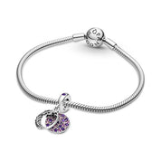 Charm Colgante Pandora Pavé de Plumas Morado