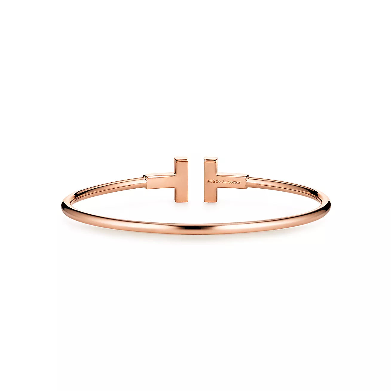Pulsera Tiffany T Wire Rose Gold Con Zirconias